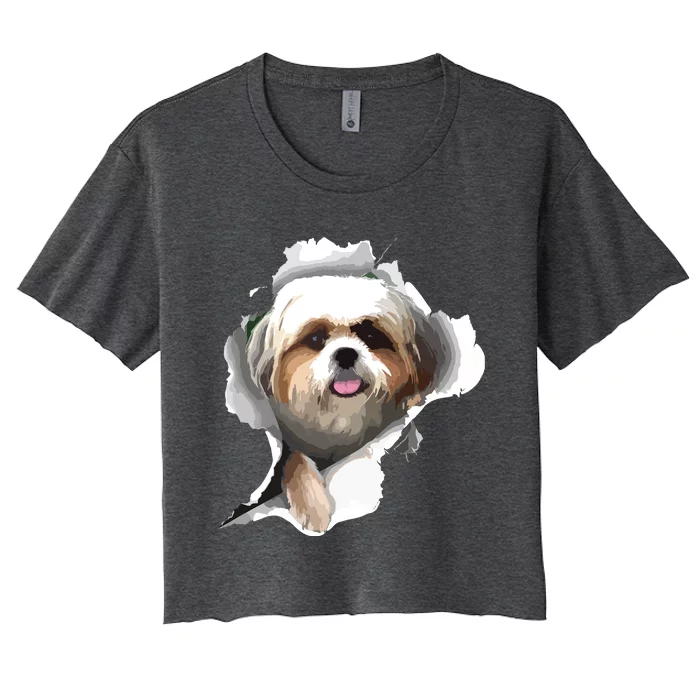 Shih Tzu Cute Shih Tzu Dog Shih Tzu Owner Shih Tzu Women's Crop Top Tee