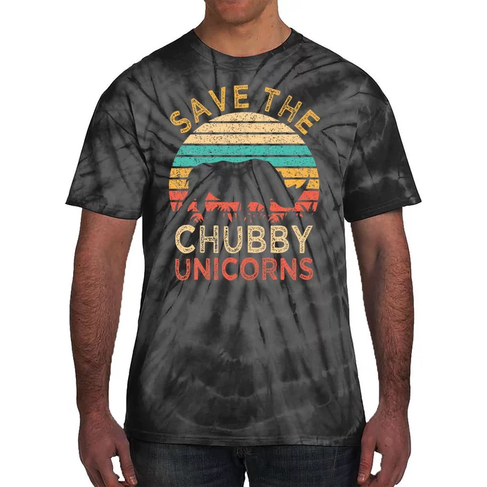 Save The Chubby Unicorns Vintage Funny Rhino Animal Rights Tie-Dye T-Shirt