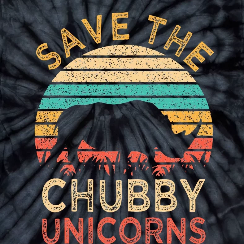 Save The Chubby Unicorns Vintage Funny Rhino Animal Rights Tie-Dye T-Shirt