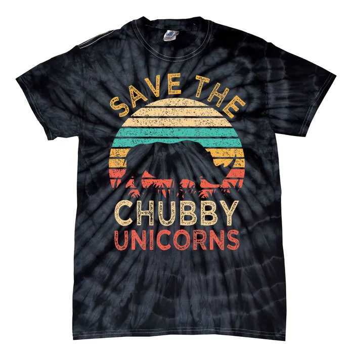 Save The Chubby Unicorns Vintage Funny Rhino Animal Rights Tie-Dye T-Shirt