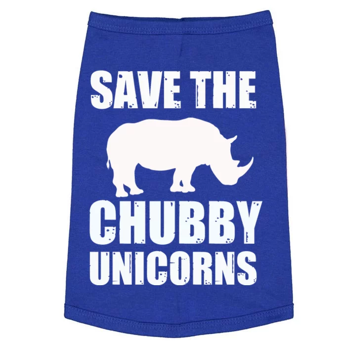 Save The Chubby Unicorns Rhino Funny Cute Gift Doggie Tank