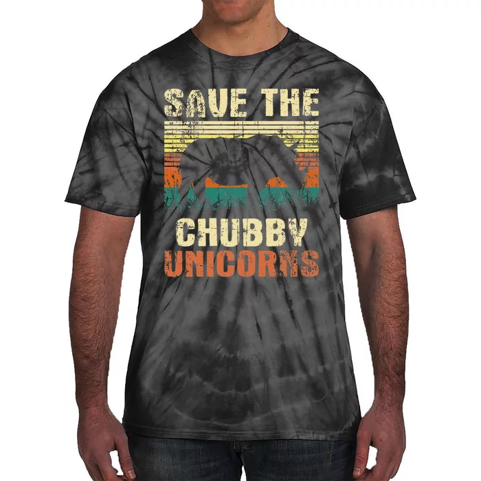 Save The Chubby Unicorns Zoologist Rhino Lover Rhinoceros Tie-Dye T-Shirt