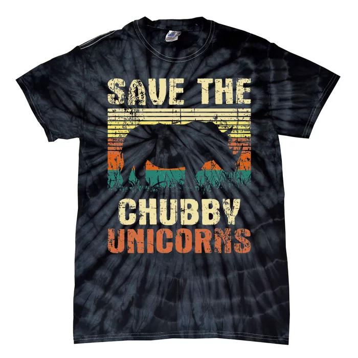 Save The Chubby Unicorns Zoologist Rhino Lover Rhinoceros Tie-Dye T-Shirt