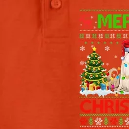 Shih Tzu Christmas Ugly Sweater Shih Tzu Tree Light Xmas Cool Gift Dry Zone Grid Performance Polo