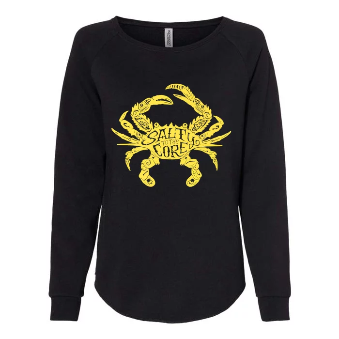 Salty The Core Crab Salty To Core Crab Womens California Wash Sweatshirt