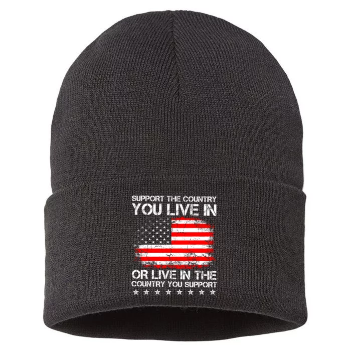 Support The Country You Live In The Country You Support Sustainable Knit Beanie