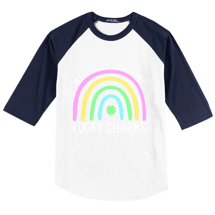 Students Teacher Clover Rainbow St Patricks Day Baseball Sleeve Shirt