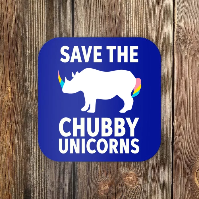 Save The Chubby Unicorns Rhino Activist Gift Coaster