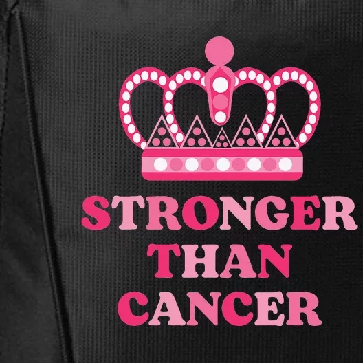 Stronger Than Cancer Queen Warrior Pink Ribbon Breast Cancer City Backpack