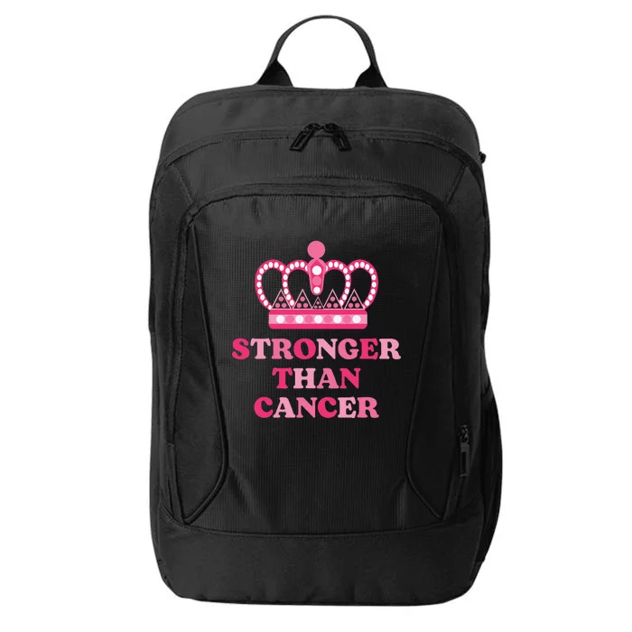 Stronger Than Cancer Queen Warrior Pink Ribbon Breast Cancer City Backpack