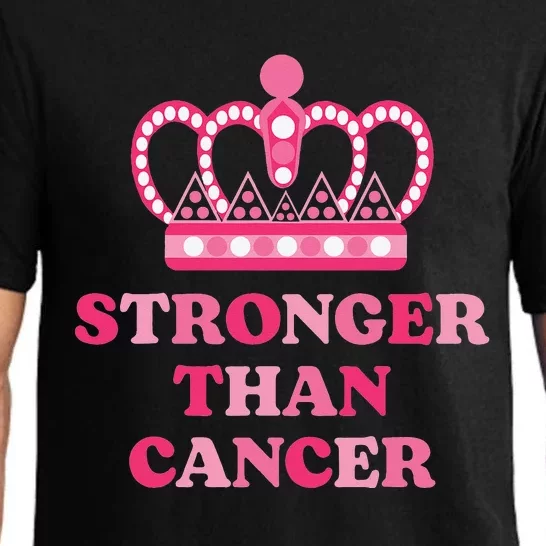 Stronger Than Cancer Queen Warrior Pink Ribbon Breast Cancer Pajama Set