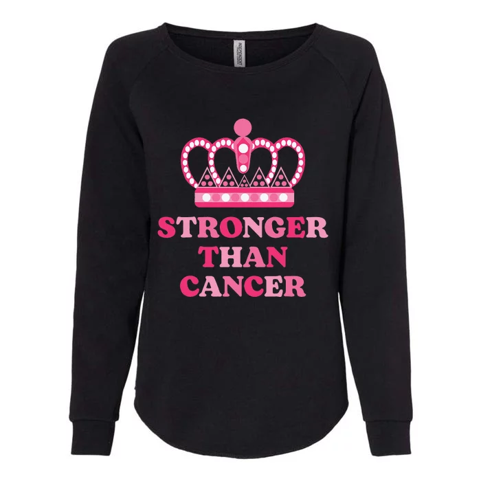 Stronger Than Cancer Queen Warrior Pink Ribbon Breast Cancer Womens California Wash Sweatshirt