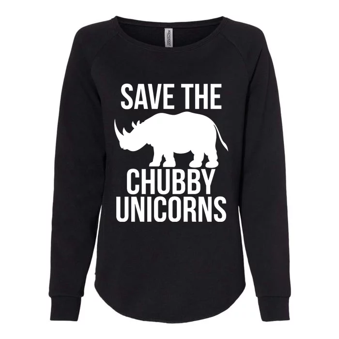 Save The Chubby Unicorn Funny Womens California Wash Sweatshirt