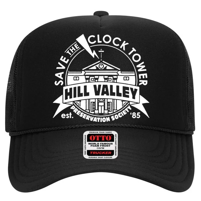 Save The Clock Tower High Crown Mesh Trucker Hat