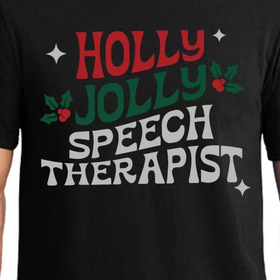 Speech Therapist Christmas Speech Therapy Holly Jolly Pajama Set