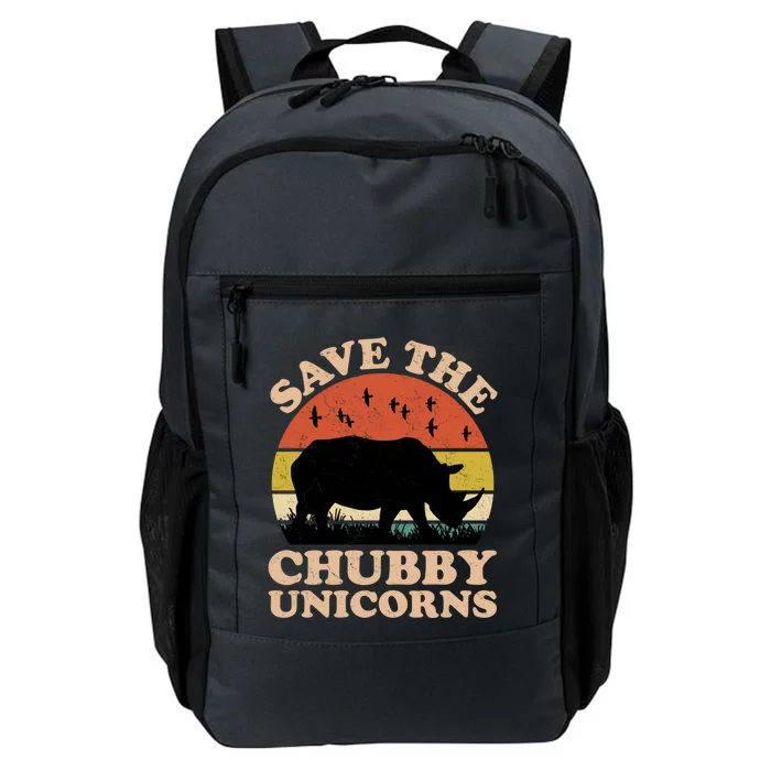 Save The Chubby Unicorns Rhino Funny Animal Rights Activists Cute Gift Daily Commute Backpack