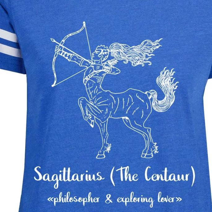 Sagittarius The Centaur Astrology Zodiac Sign Funny Facts Gift Enza Ladies Jersey Football T-Shirt