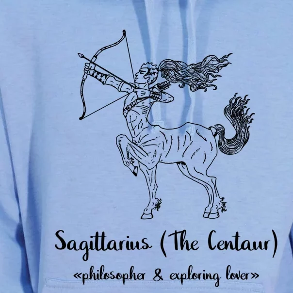 Sagittarius The Centaur Astrology Zodiac Sign Funny Facts Gift Unisex Surf Hoodie