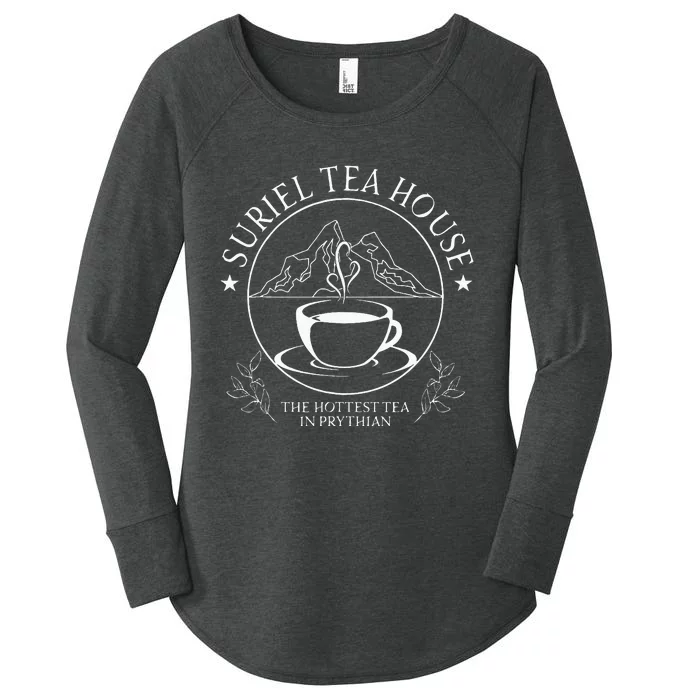 Suriel Tea Co Spill The Tea Fun Tea Drinker Tea Lover Women's Perfect Tri Tunic Long Sleeve Shirt