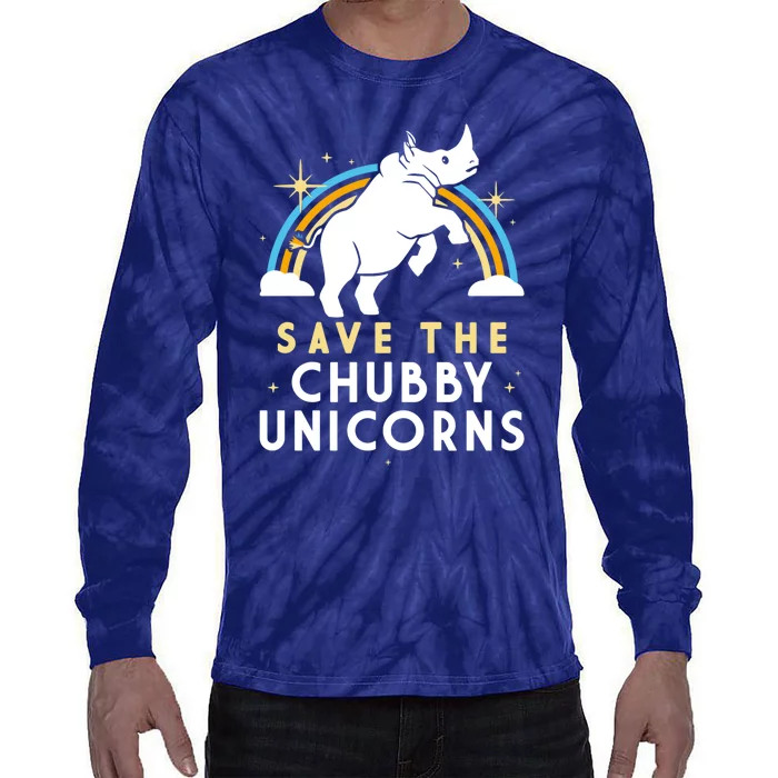 SAVE THE CHUBBY UNICORNS Tie-Dye Long Sleeve Shirt