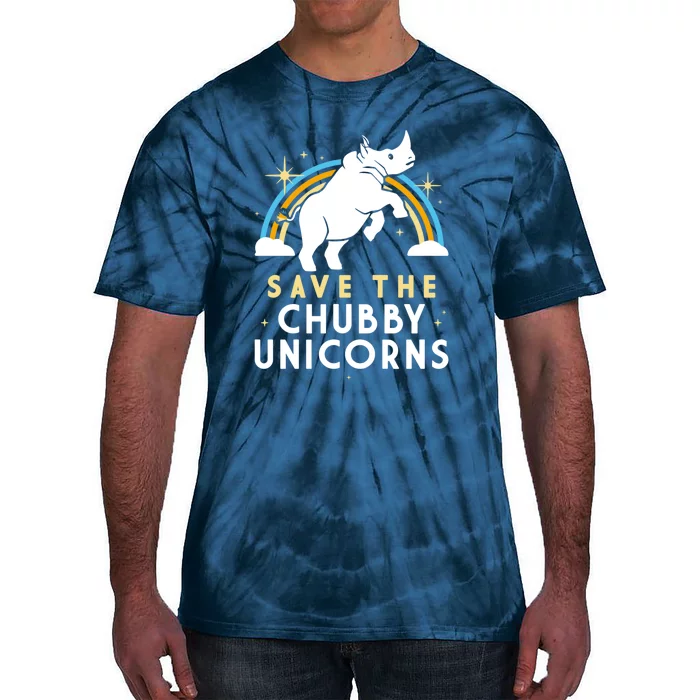 SAVE THE CHUBBY UNICORNS Tie-Dye T-Shirt