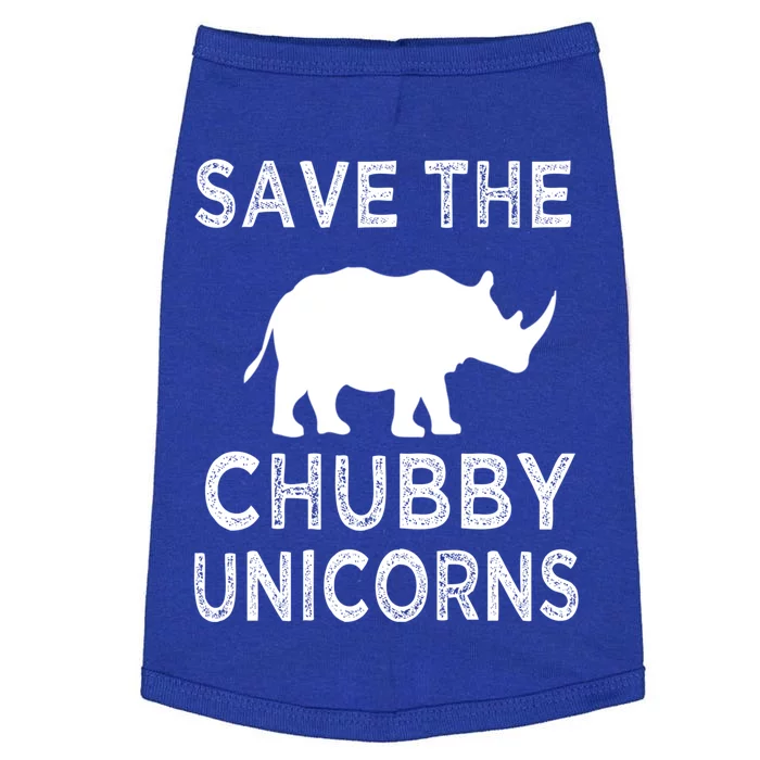 Save The Chubby Unicorns Rhino Funny Cute Gift Doggie Tank