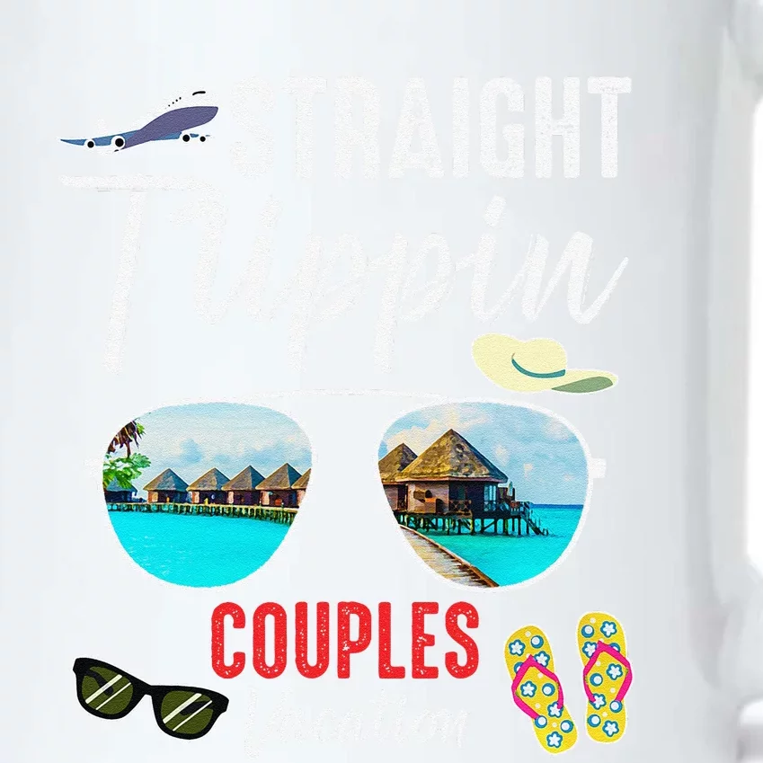 Straight Trippin Couples Trip 2024 Beach Summer Vacation Black Color Changing Mug