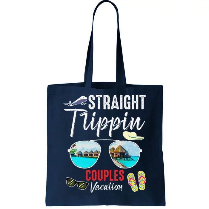 Straight Trippin Couples Trip 2024 Beach Summer Vacation Tote Bag