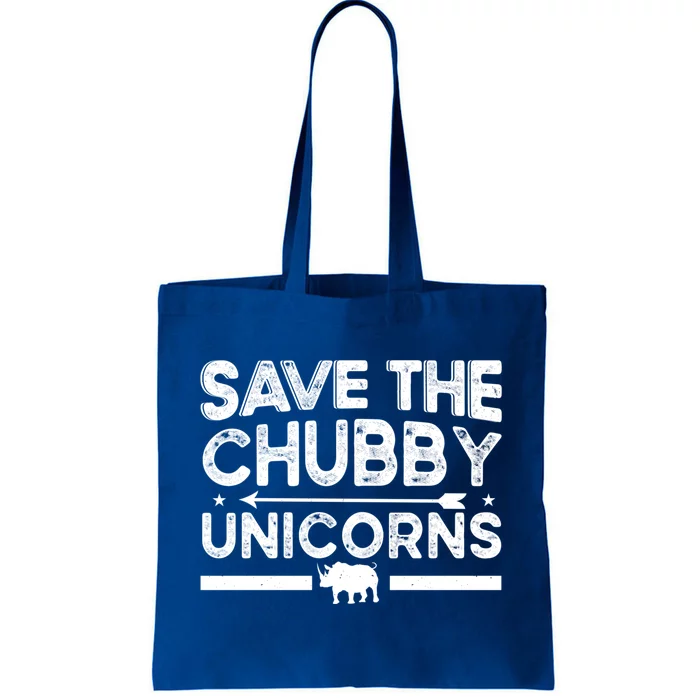 Save The Chubby Unicorn Funny Fat Rhino Animal Rights Gift Tote Bag