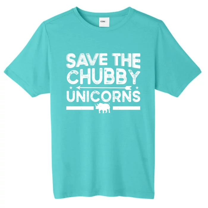 Save The Chubby Unicorn Funny Fat Rhino Animal Rights Gift ChromaSoft Performance T-Shirt