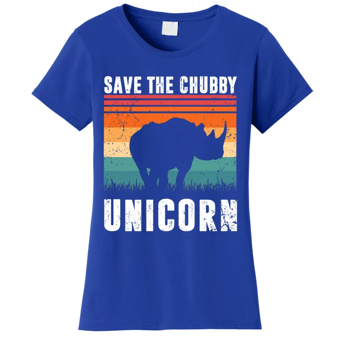 Save The Chubby Unicorns Rhino Lover Cool Gift Women's T-Shirt