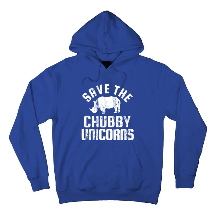 Save The Chubby Unicorns Funny Rhino Rhinoceros Gift Tall Hoodie