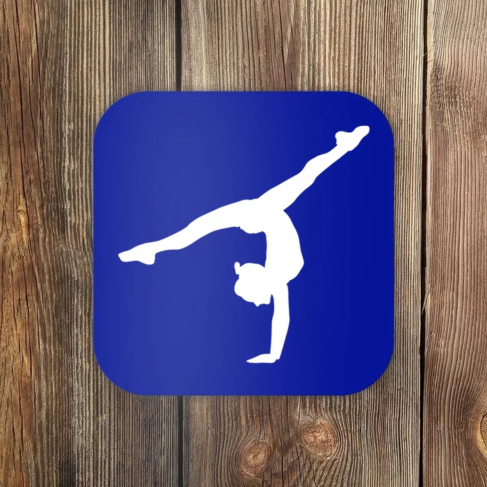 Silhouette Tumbling Cheer Gymnastics Gymnast Acrobatics Fan Gift Coaster