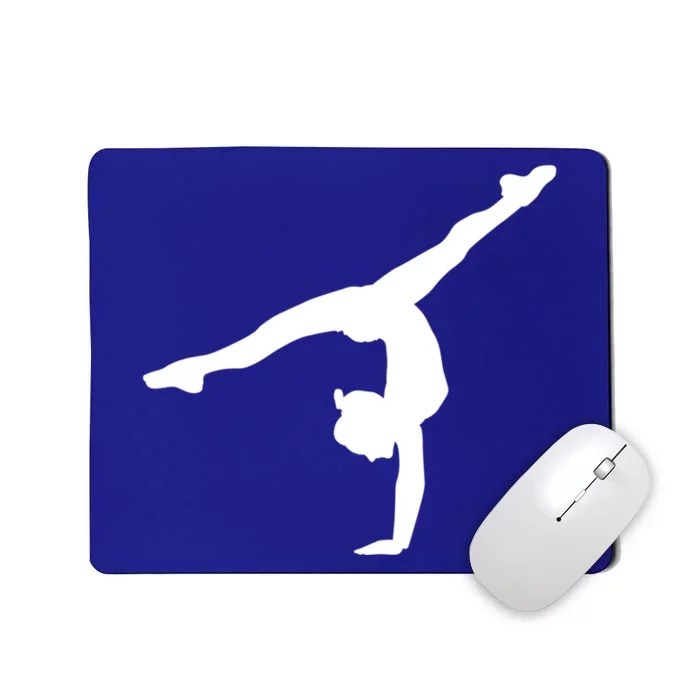 Silhouette Tumbling Cheer Gymnastics Gymnast Acrobatics Fan Gift Mousepad