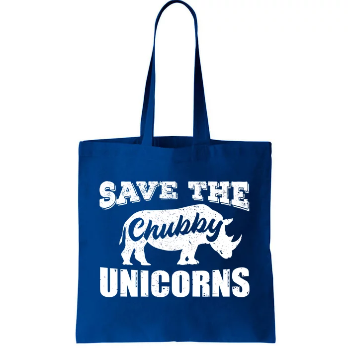 Save The Chubby Unicorns Rhino Lovers Rhinoceros Gift Tote Bag