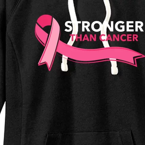 Stronger Than Cancer Pink Ribbon Women's Fleece Hoodie