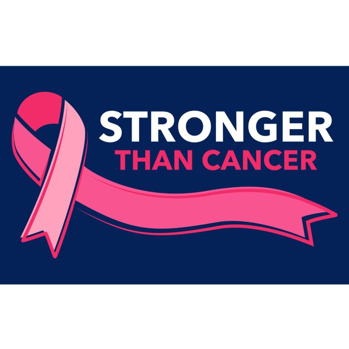 Stronger Than Cancer Pink Ribbon Bumper Sticker