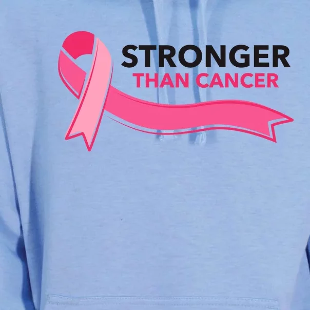 Stronger Than Cancer Pink Ribbon Unisex Surf Hoodie