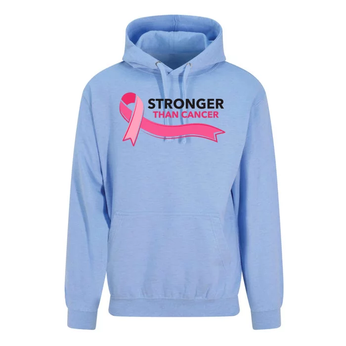 Stronger Than Cancer Pink Ribbon Unisex Surf Hoodie