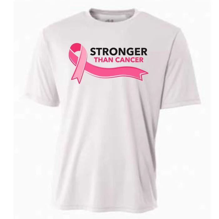 Stronger Than Cancer Pink Ribbon Cooling Performance Crew T-Shirt