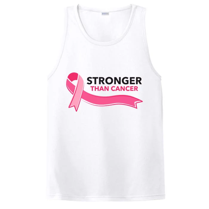 Stronger Than Cancer Pink Ribbon Performance Tank