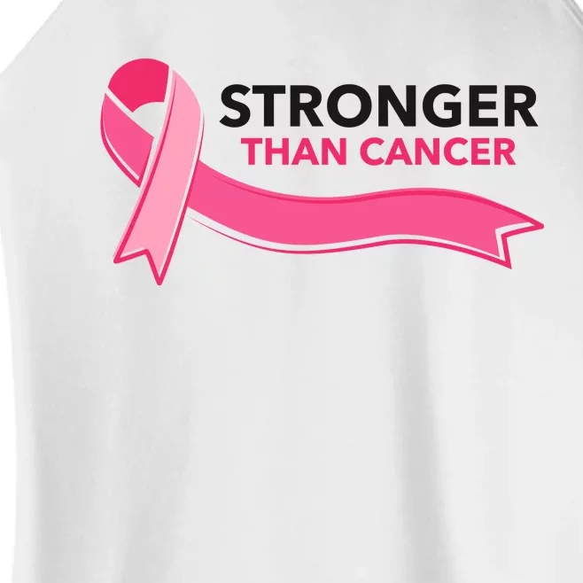 Stronger Than Cancer Pink Ribbon Women’s Perfect Tri Rocker Tank