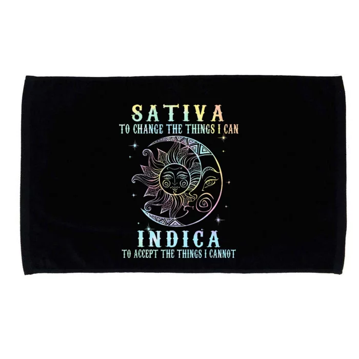 Sativa To Change The Things I Can Indica Cannabis W Tie Dye Microfiber Hand Towel