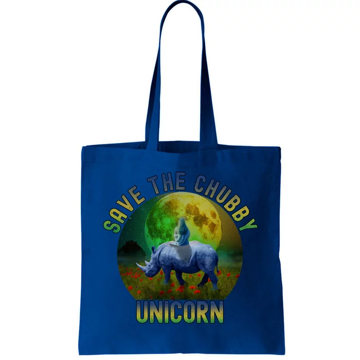 Save The Chubby Unicorn Funny Rhino Chubby Unicorns Gift Tote Bag