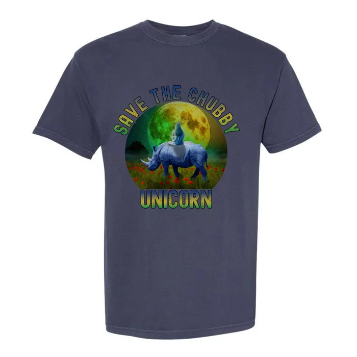 Save The Chubby Unicorn Funny Rhino Chubby Unicorns Gift Garment-Dyed Heavyweight T-Shirt