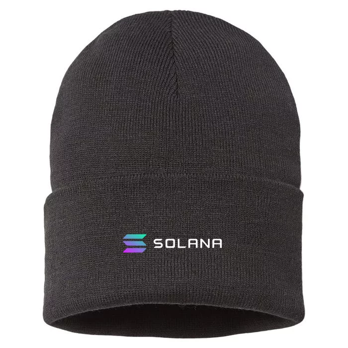 Solana Token, Crypto, DeFi, Crypto Exchange, Solana Crypto Sustainable Knit Beanie