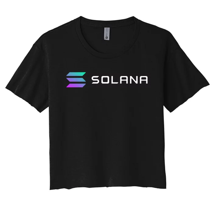 Solana Token, Crypto, DeFi, Crypto Exchange, Solana Crypto Women's Crop Top Tee