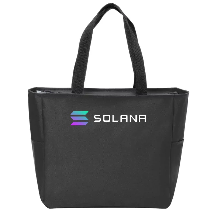 Solana Token, Crypto, DeFi, Crypto Exchange, Solana Crypto Zip Tote Bag