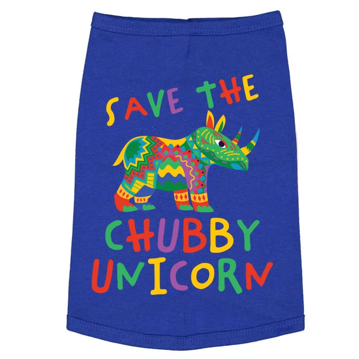 Save The Chubby Unicorn Funny Saying Unicorn Fun Rhino Cute Gift Doggie Tank