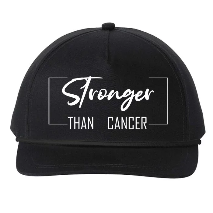 Stronger Than Cancer Snapback Five-Panel Rope Hat